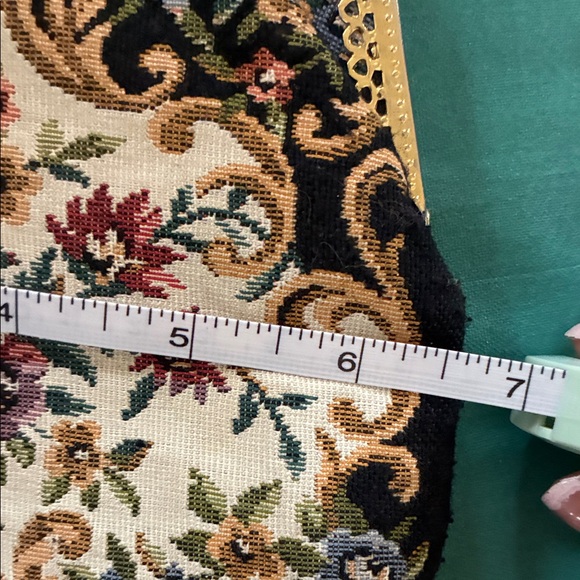 Floral Embroidered Clutch with Chain Strap - Picture 3 of 5